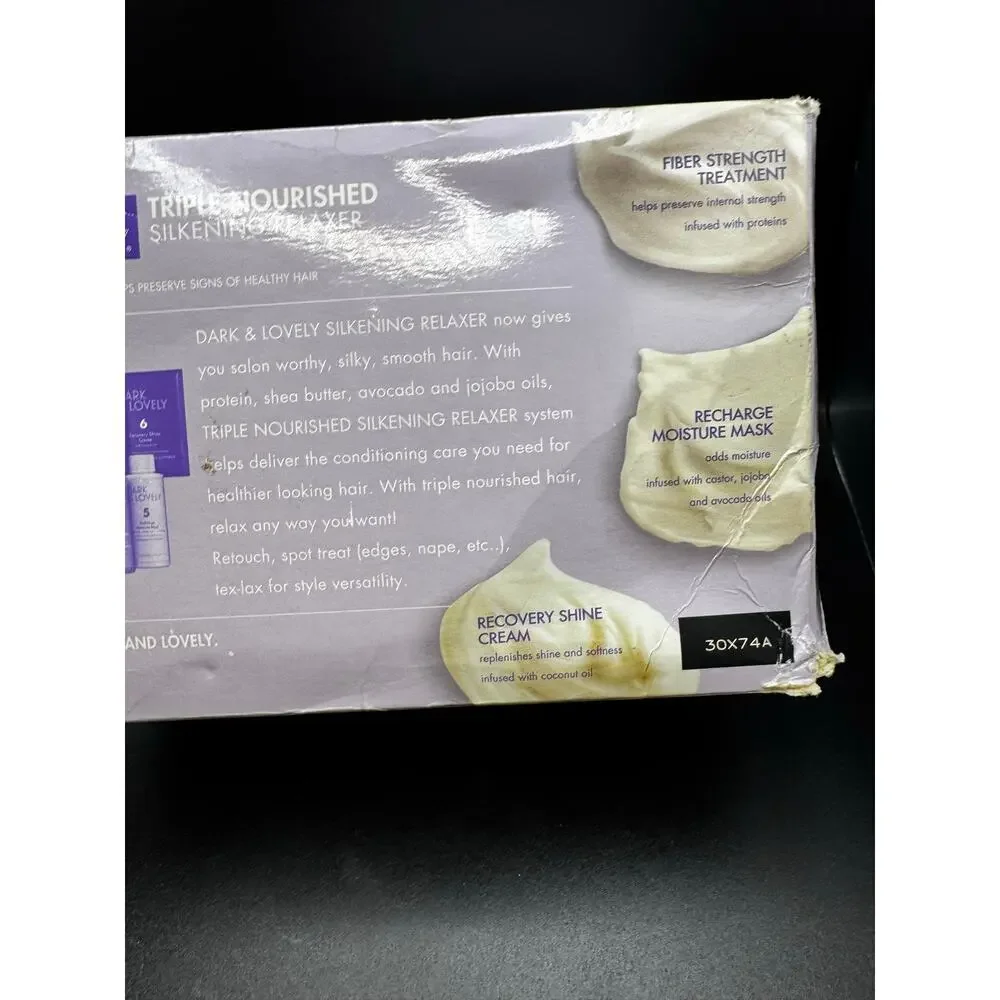 NWT Dark & Lovely Triple Nourishing Silkening Relaxer-1 application & 2retouches
